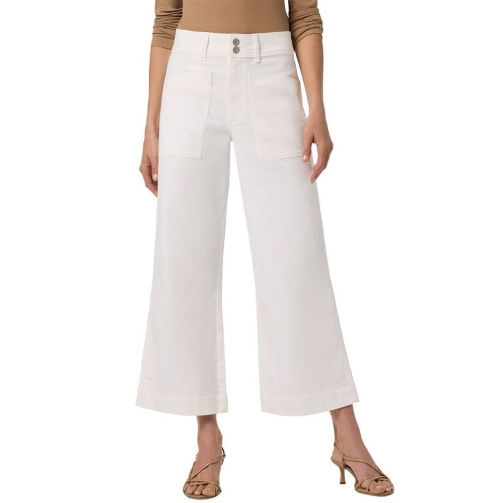Joe's Jeans Womens  Wide Leg Cargo Ankle White Jean, White